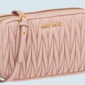 Miu Miu Pink Matelassé Leather Bag